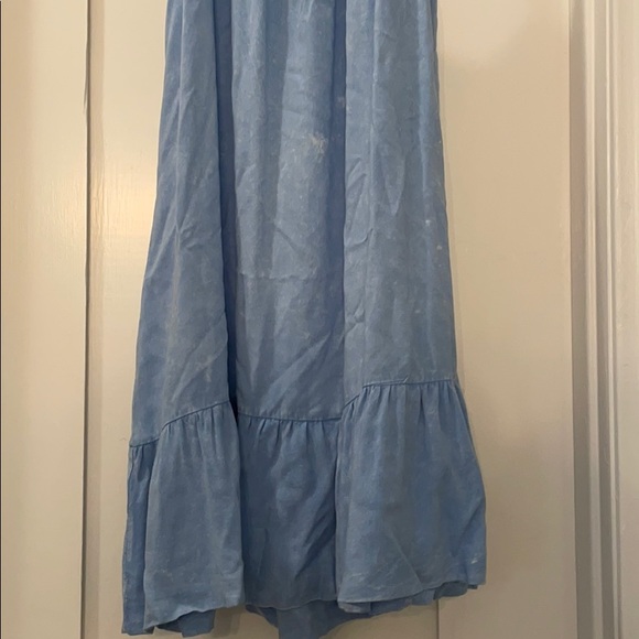 Acid wash Chambray a line ruffle dress - Picture 6 of 7